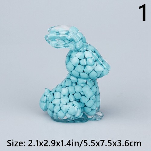Crystal Resin Rabbit Sculpture Ornament Small Home Table Desktop Decor Gift Cute - Bild 24 von 33