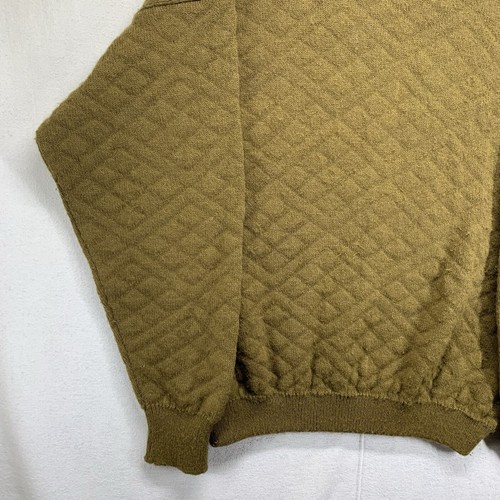 Vtg M.D.M. Mondo Di Marco Sweater Men's Large Texture Made in Italy Gold Brown - 第 4/15 張圖片