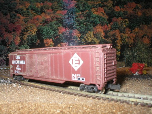 N Scale Atlas 3629 50' Double Door Boxcar Erie Lackawanna #65694 - Picture 2 of 4