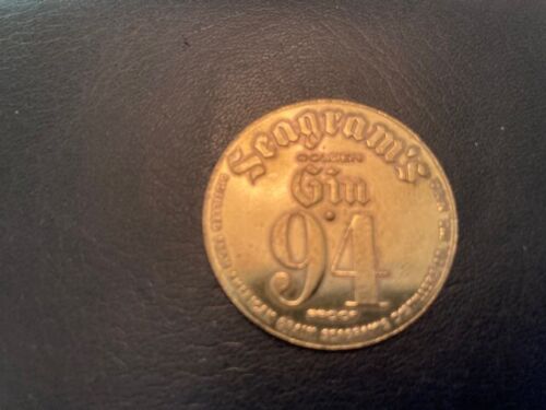 Seagram's Golden 94 Prf Gin You Pay Spinner Drink Bar Gioco Gettoni Metallo - Foto 3 di 11
