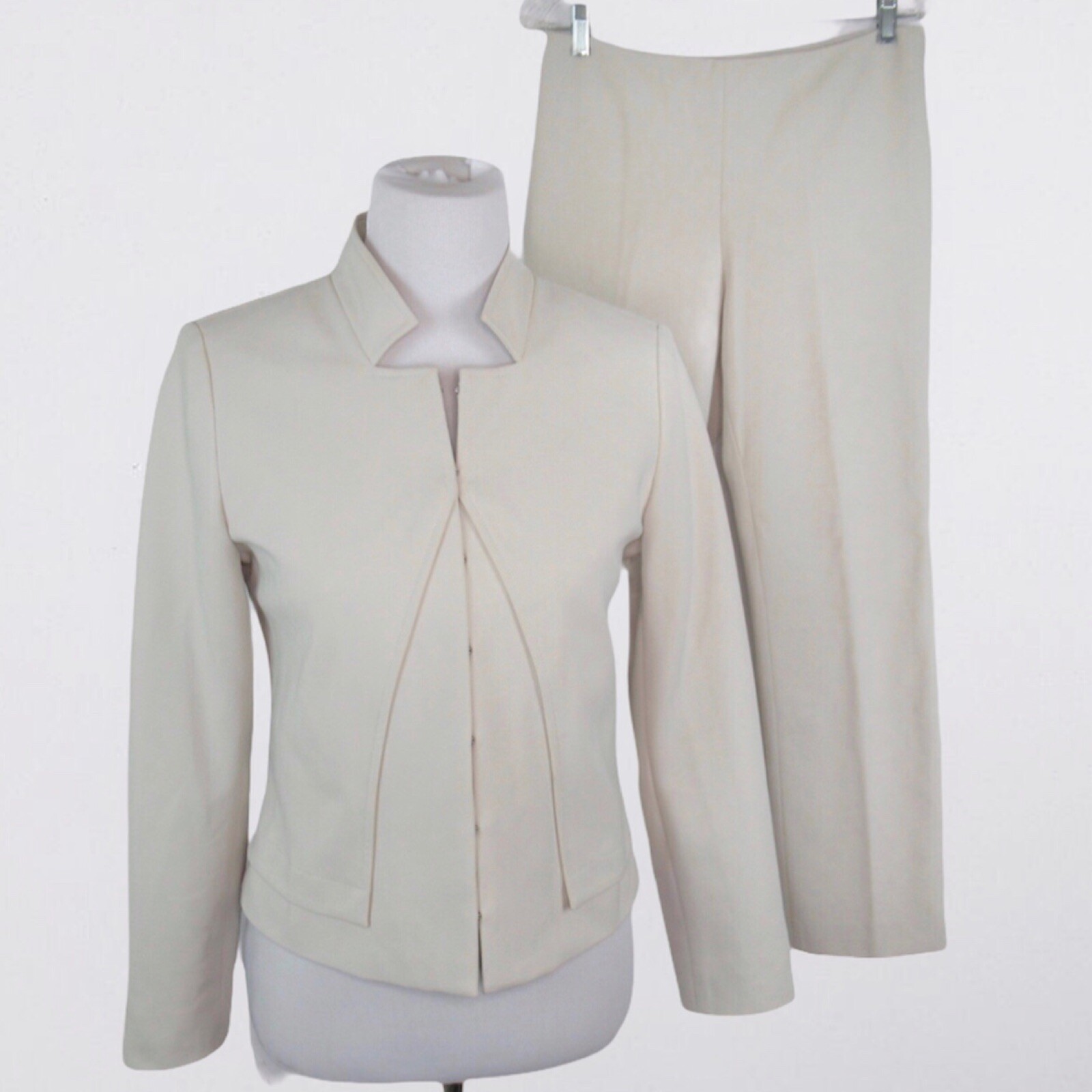 Doncaster Suit Set Jacket / Blazer Pants Off White Eggshell Women’s