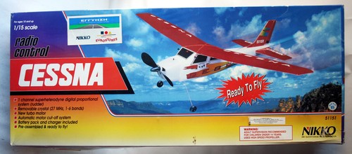 RARE VINTAGE 90'S NIKKO CESSNA RADIO CONTROL 1:15 PLANE SINGAPORE NEW NOS ! - Picture 1 of 8
