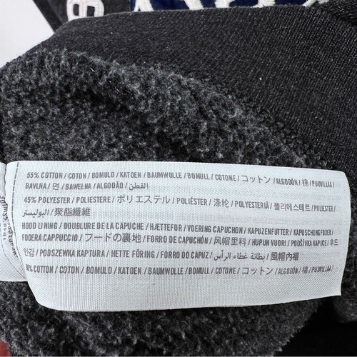 Abercrombie & Fitch Y2K Mens Muscle Thick Hoodie Small Football Gray Distressed - Picture 12 of 15