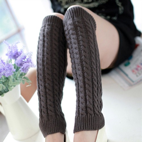 Jambières Chaudes outlet Dhiver Pour Femmes Chaussettes Tricotées En Tricot ~