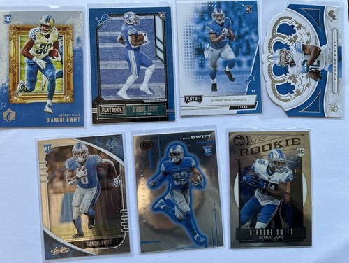 2020 D’Andre Swift 56 card Rookie lot - Auto, Prizm, Optic, Select, for grading - Picture 7 of 9
