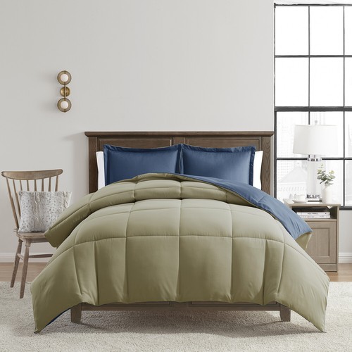 3 Pc Nymbus Reversible Down Alternative Pillow Shams & Queen King Size Comforter - Afbeelding 45 van 67