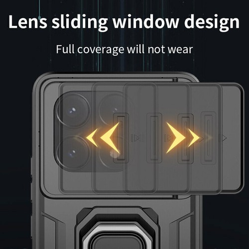 Für Xiaomi Poco X6 Pro Slide Cover Panzer Magnet Halter Hülle Displayschutz - Bild 3 von 29