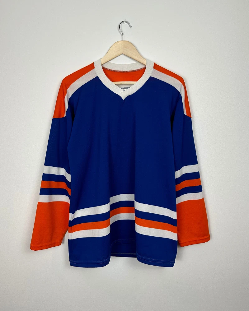 Vintage 80s Cooper Edmonton Oilers Blank Hockey Jersey - Size Medium