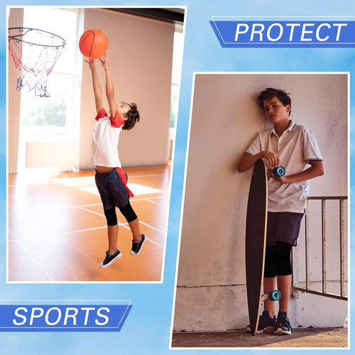 2 Pairs Kids Knee Sleeve Kids Knee Brace Children Support Compression Child Slee - Picture 4 of 6