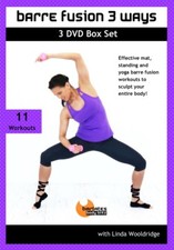 BARRE FUSION 3 WAYS 3 DVD SET 11 WORKOUTS  NEW LINDA WOOLDRIDGE BARLATES BARRE