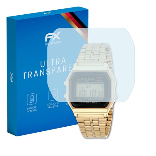 atFoliX 3x Displayschutzfolie für Casio A159WGEA-1EF Schutzfolie klar Folie