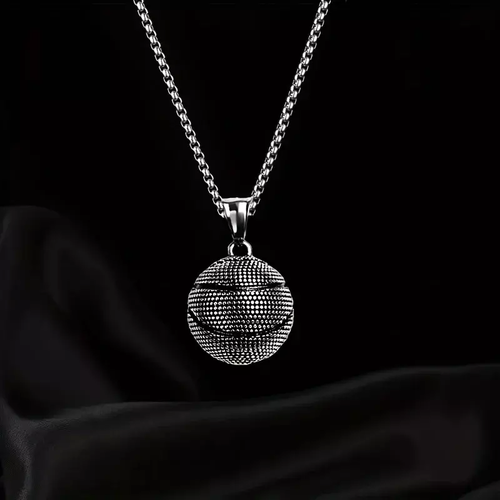 Fashion Jewelry Silver Basketball Pendant Necklace Chain 1PC - Picture 5 of 6