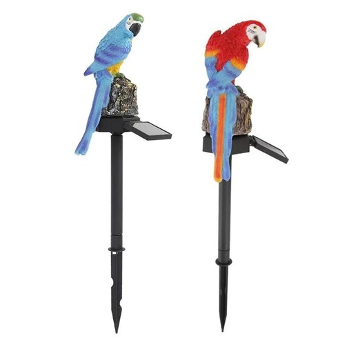 Statue Garden Parrot Resin Solar Medium Modern Novelty Multicolor Weatherproof - Picture 9 of 26