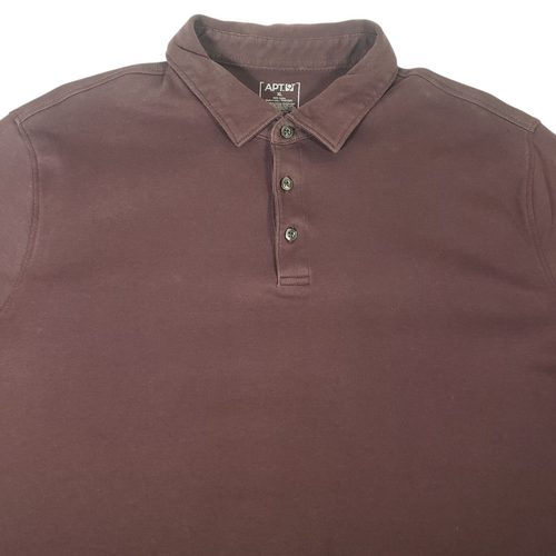 Apt 9 Polo Shirt Mens Size XL Short Sleeve Regular Fit Solid Burgundy - Picture 7 of 8