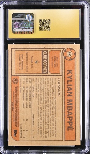 2024 Topps Living Set #690 Kylian Mbappe card CGC 10 Gold Label Pristine - Picture 2 of 2