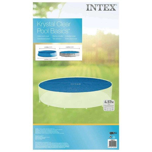 Bâche à Bulles Piscine Ronde Couverture Chauffante Solaire Polyéthylène Intex - Photo 8/10
