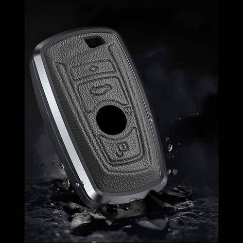Alloy Leather Car Key Fob Case Cover For BMW X3 X4 X5 X6 F10 F20 F30 1 2 3 5 7 - Bild 5 von 6