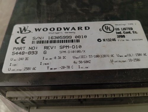 WOODWARD 5448-893 Rev. G SPM-D10 SYNCHRONIZING SYSTEM 5448893 - Picture 5 of 5