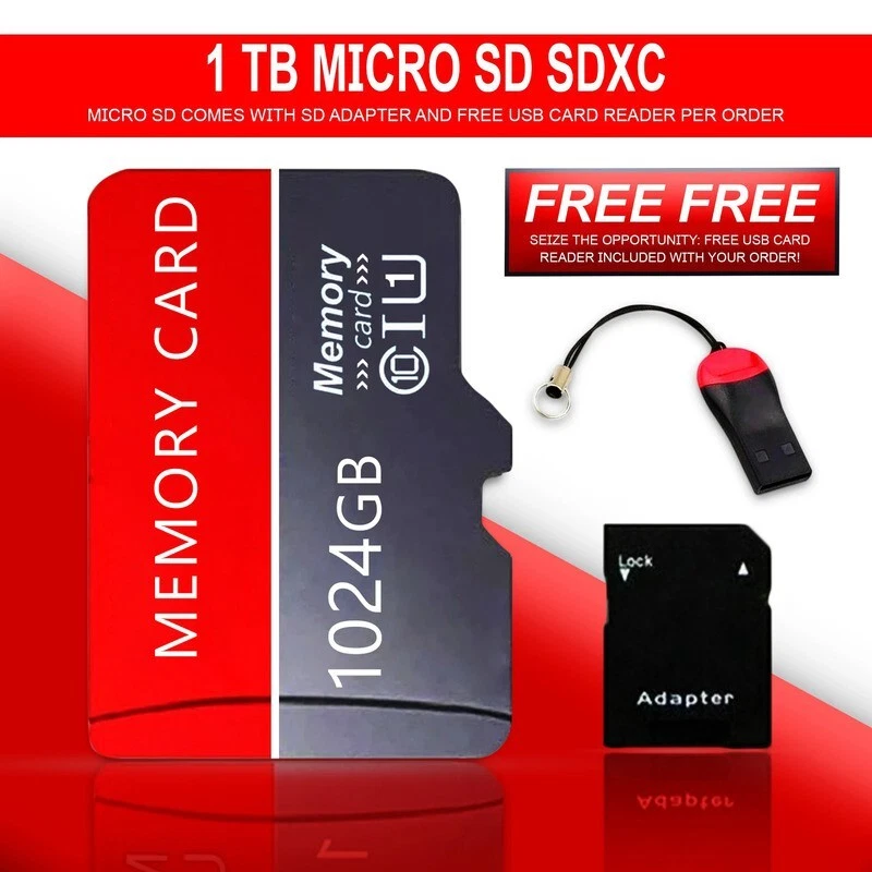 1TB Micro SD Card SDXC - High-Speed Card for Android, Cameras