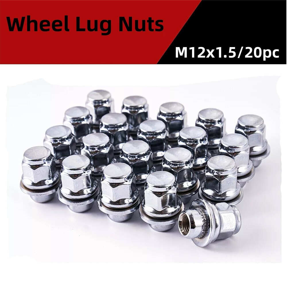 パーツ fuki beans 20PC Chrome OEM Factory Style 12X1.5 Lug Nuts for Toyota Venza