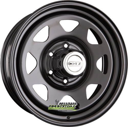 4x Dotz Dakar black (ohne Nabenbecher) 7x16 ET13 - LK6/139.7 ML110 Felge Stahl - Bild 2 von 12