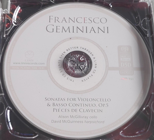 Geminiani - Cello Sonatas McGillivray McGuinnes Linn Rare SACD - Picture 3 of 3