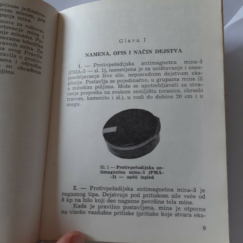 1976 YUGOSLAVIA ARMY Manual BOOK PMA3 bomb ANTI INFANTRY ANTIMAGNET MINE GRENADE