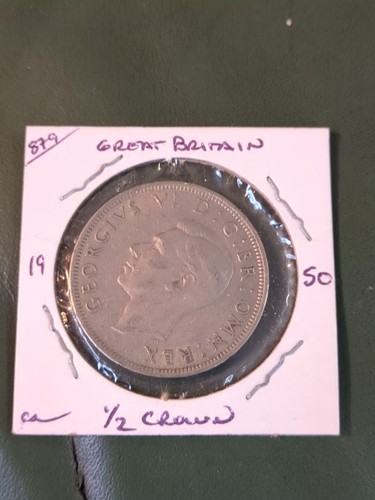 1950 Great Britain Half 1/2 Crown King George VI World Coin KM# 879 - Bild 1 von 3