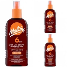 Malibu SPF 6 Dry Oil Spray 200 ML Bottles x 3 56.95 per litre