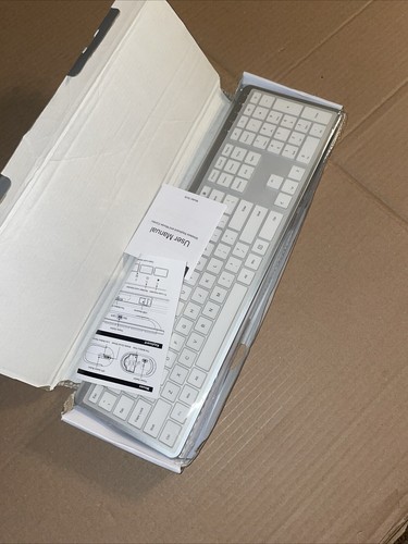 Silver Wireless Keyboard And Mouse Combo Set 2.4G For Mac Apple Pc Full Size New - Picture 22 of 24