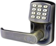 Electronic Keyless Door Lock - Antique Brass ...
