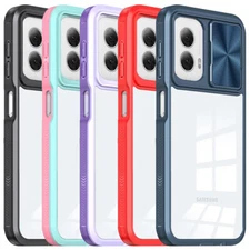 For Moto G Stylus 5G 2024 Phone Case Transparent Case W/ Camera Privacy Cover