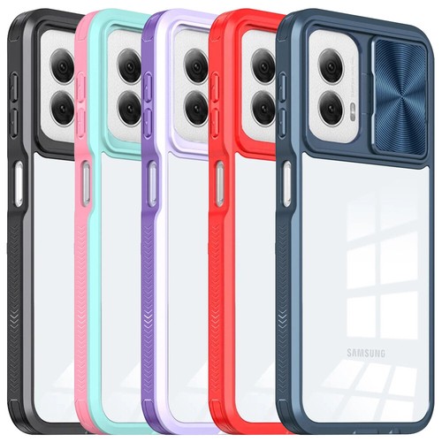 For Moto G Stylus 5G 2024 Phone Case Transparent Case W/ Camera Privacy Cover - Imagen 1 de 22