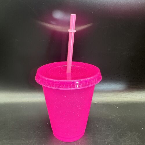 11 Water Bottles Cups Smooth Spill-proof Bulk Tumblers Sparkling Pink {W} - Picture 2 of 10