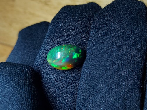 Natural welo opal gemstone - loose natural black opal cabochon 4.50 CTS - Picture 8 of 10