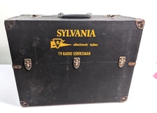 Cool Vintage SYLVANIA Electronic Tubes TV Serviceman Repair Case and Tubes