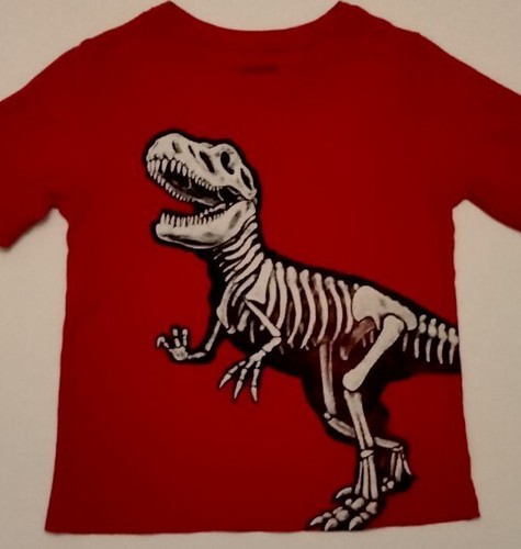 Youth Boys Jumping Beans 7 Dinosaur Red Short Sleeve T-Shirt