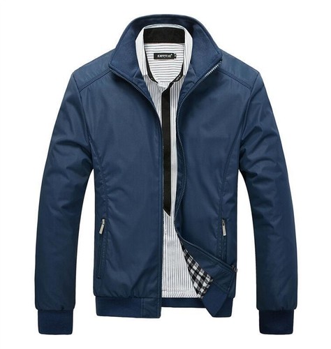 Men Autumn Jacket Lightweight Coat Casual Zip Up Outfit Tops Outerwear - Picture 34 of 36