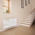 Glass Radiator Cover Printed - White Gold Veins - Made By Premier Range