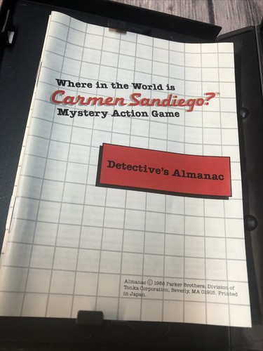 Where in the World Is Carmen Sandiego (Sega Master, 1989)  Complete in Box - MM - Picture 6 of 7