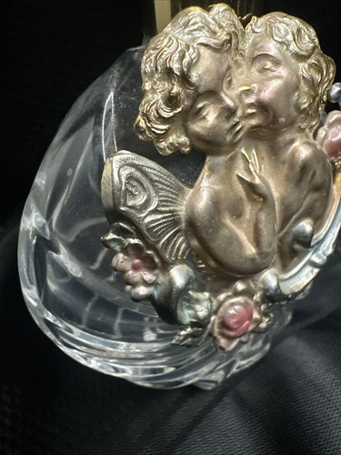 Vtg Rare Fairy Cherub Angel Perfume Fragrance VCA France Crystal Bottle Vanity - 第 5/23 張圖片