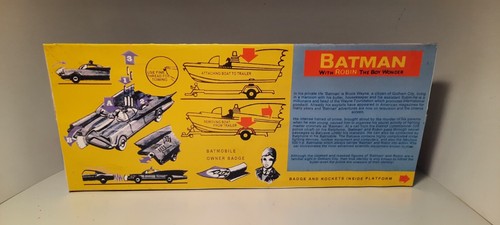 CORGI TOYS REPRODUCTION BOX ONLY FOR BATMOBILE & TRAILOR BATBOAT 1st ISSUE - Picture 4 of 7