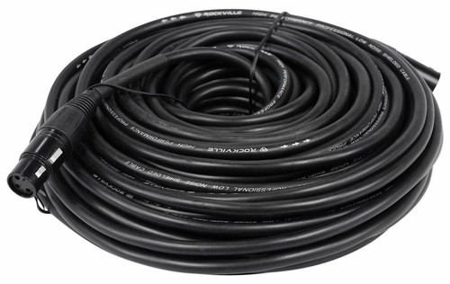 Rockville RCXFM100P-B Black 100' Female to Male REAN XLR Mic/Speaker Cable - Picture 2 of 3