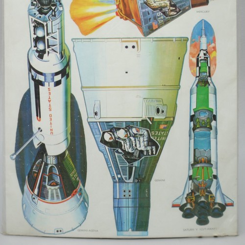 Vintage Dennison Teaching Aids Flights in Space 13 Cutouts Prints NASA Die-cut - Picture 5 of 11