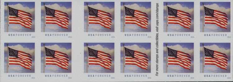 2016 47c Patriotic U.S. Flag, Booklet of 20 Scott 5055 2016 47c Patriotic U.S. Flag, Booklet of 20 Scott 5055