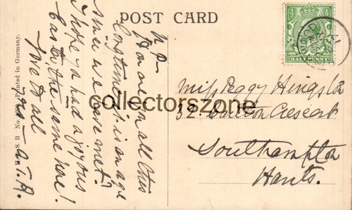 1917 Ringwood Hampshire Printed Postcard Posted - Picture 2 of 2