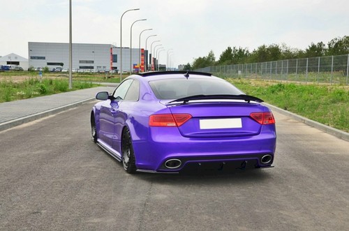 Extensión de ala del alerón diseño Maxton brillo abdominales negros para Audi Rs5 8T / 8T FL - Imagen 2 de 8