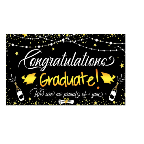 Graduation Balloon Celebration Party Backdrop Congradulate Grad Banner Tableware - Picture 118 of 128