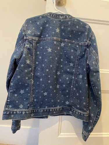 Lands’ End Star Jean Jacket Size M 10-12 - Picture 2 of 4