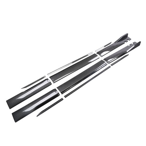 Para Nissan Sentra Nismo Falda Lateral Extensión Labio Ala Fibra de Carbono Brillante - Imagen 3 de 15